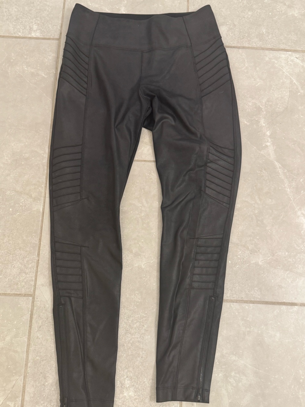 Athleta Delancey Gleam Black Moto Legging Women’s Size Medium